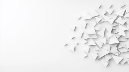 Wall Mural - abstract geometric composition: a minimalist composition features scattered, three-dimensional white