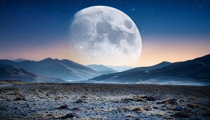 Wall Mural - moon landscape background