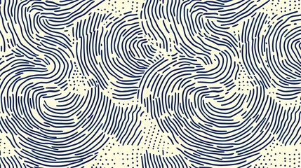 Wall Mural - Abstract swirling line art pattern