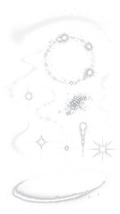 Wall Mural - png sparkling magical glitter effects on transparent background
