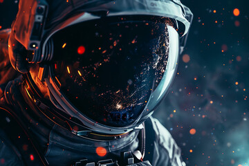 Wall Mural - astronaut in a spacesuit made generative ai technology