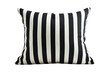 © BANO'S - Elegant black and white striped pillow adds modern touch to home decor for stylish living spaces
