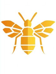 Aufkleber - Minimalist honeycomb logo design showcases golden hues and a modern aesthetic that emphasizes natural branding trends in contemporary art