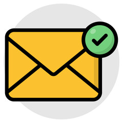 Wall Mural - a flat design icon of mail