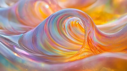 Poster - Iridescent Glass Swirl Abstract Background Texture Design