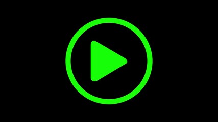 Wall Mural - multiple multimedia button merge animations, alpha channel play button icon circle start buttons ill