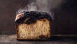 © Jojo* - Burnt Bread Loaf Steaming On Dark Surface