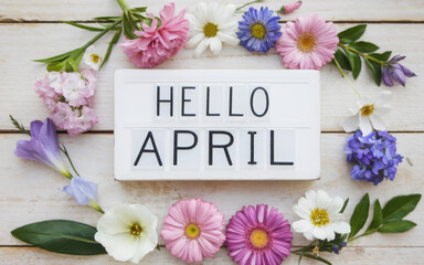  Hello April Greeting Card
