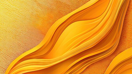 Wall Mural - abstract orange curved wave surface on textured background for creative designs and presentations
