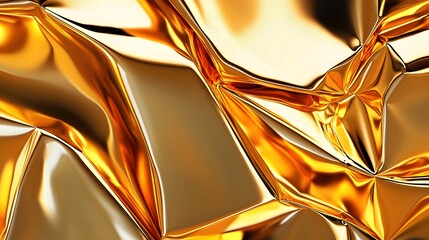 Wall Mural - highly reflective shiny gold metal background texture ideal for design projects and creative use in 