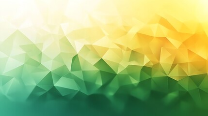 Leinwandbilder - Vibrant abstract geometric background featuring triangular shapes in yellow and green hues : Generative AI