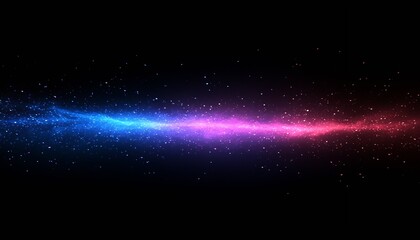 Aufkleber - Stunning cosmic scene with vibrant blue and pink sparkling stars against a dark starry sky : Generative AI
