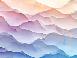 Leinwandbilder - Stunning abstract paper texture design featuring soft layered pastel colors and gentle curves : Generative AI