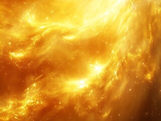 Poster - Dynamic golden abstract background filled with glowing waves and radiant energy : Generative AI