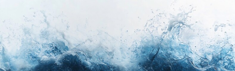 Poster - Impressive large ocean waves in motion creating a dramatic view of wet elements : Generative AI