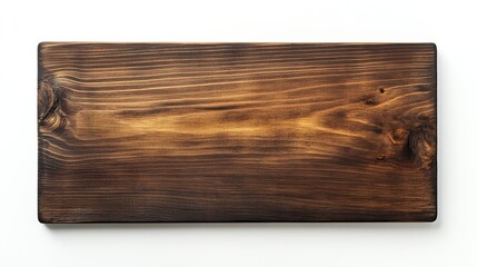 Poster - Rustic Wooden Board with Rich Texture and Dark Stained Finish Perfect for Crafts : Generative AI