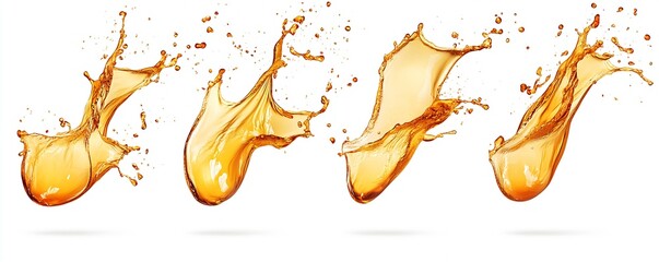 Aufkleber - Dynamic Splashing Liquid Droplets Depicted with Rich Color and Motion in an EyeCatching HighDefinition Style : Generative AI