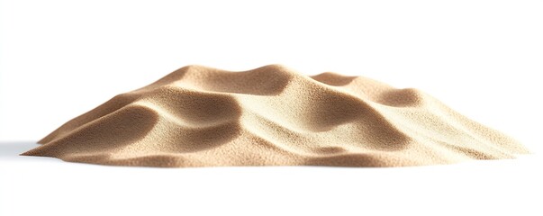 Poster - Tranquil Soft Sand Dunes with Gentle Curvature and Smooth Texture Under Bright Light : Generative AI