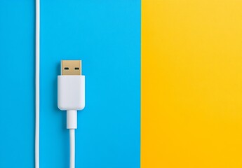 Aufkleber - Close up of a USB connector on a colorful background showcasing modern technology : Generative AI