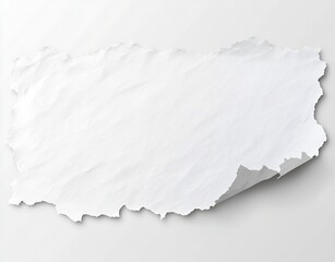 Poster - Textured White Paper with Torn Edges Perfect for Backgrounds and Announcements : Generative AI