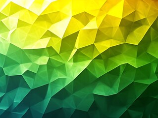 Fototapete - Vibrant light green and yellow abstract geometric background with triangular shapes and gradients : Generative AI
