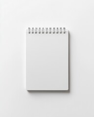 Leinwandbilder - Top View of Blank Spiral Notebook with Empty Pages for Note Taking and Creative Expression : Generative AI