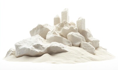 Leinwandbilder - Natural Sandstone Formation with Unique Rock Structures on a Sandy Surface : Generative AI