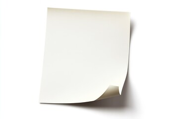 Leinwandbilder - Curled White Paper Sheet on Bright White Background for Creative Design Elements : Generative AI