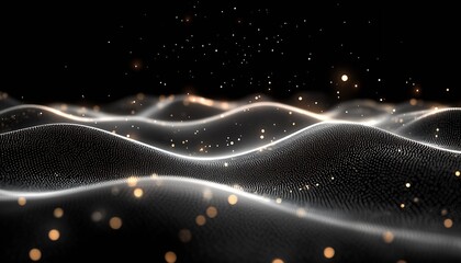 Fototapete - Glowing Waves of Light and Bokeh Creating a Stunning Abstract Background Perfect for Visual Projects : Generative AI