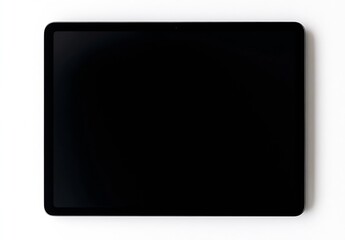 Poster - Sleek Tablet Device Displaying a Solid Black Screen on a Clean Surface : Generative AI