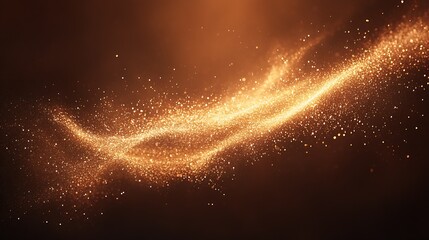 Aufkleber - Dramatic golden light glittering in motion creating an ethereal and magical atmosphere : Generative AI