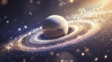Wall Mural - png photography glitter saturn planet space astronomy. celestial - angel. illustration