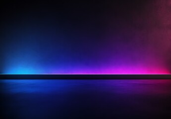 Poster - Sleek gradient wall with vibrant lighting creating a moody and modern background effect : Generative AI