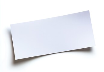 Leinwandbilder - Blank white paper with soft shadow on a clean surface for minimalistic design and branding : Generative AI