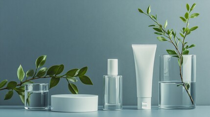 Professional close-up image of a set of unlabeled white products for commercial use