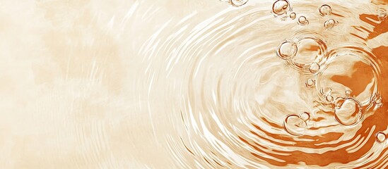 Poster - Highresolution image of water ripples with floating bubbles creating a serene and calming background : Generative AI