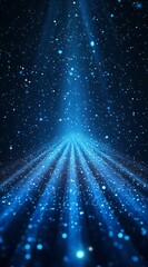 Aufkleber - Stunning Blue Light Rays and Particles Showcasing a Cosmic and Mystical Atmosphere of Depth : Generative AI