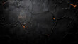 © IA Tuga - A dramatic dark black cracked surface with subtle orange highlights, creating a rugged and industrial aesthetic