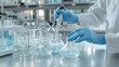© silver bug - Modern, innovative laboratory for the study of viruses and bacteria. Virology concept.