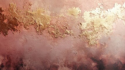 Wall Mural - a textured wall with gold highlights and a pink background