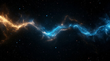 Wall Mural - celestial symphony: an abstract portrayal of cosmic energy. two bands of vibrant celestial light dan