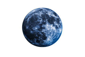 Wall Mural - blue moon is shown in the image, isolated