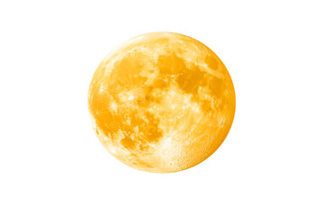 Wall Mural - large yellow moon in the sky, isolated