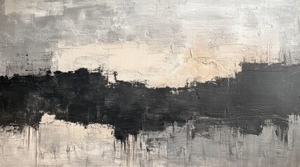 Wall Mural - a textured abstract painted landscape depicting contrasting color blocking