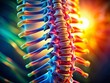 © Four888 - Macro Close-up of Human Spine Anatomy for World Spine Day Awareness