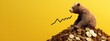 © Petchladda - A bear sitting on a pile of coins with a bearish trendline.