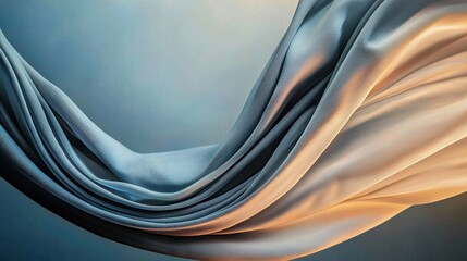 Wall Mural - corporate white abstract background with modern curves and realistic soft lighting.