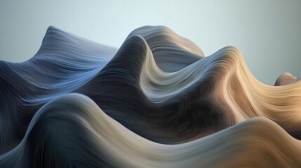 Wall Mural - elegant 3d abstract white background with smooth, soft waves and depth effects.