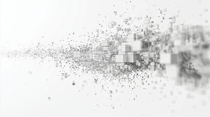 Data stream cubes, abstract background, technology concept