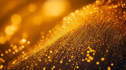 Wall Mural - Abstract gold glitter texture background with bokeh lights.